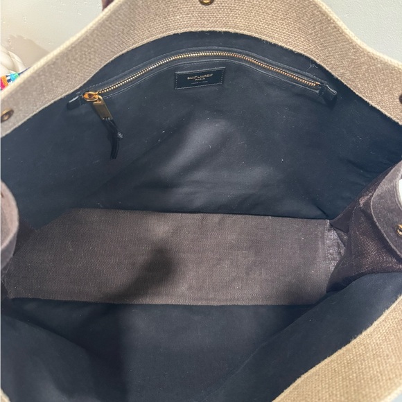 Saint Laurent Rive Gauche Beige and Brown Tote - Picture 5 of 6